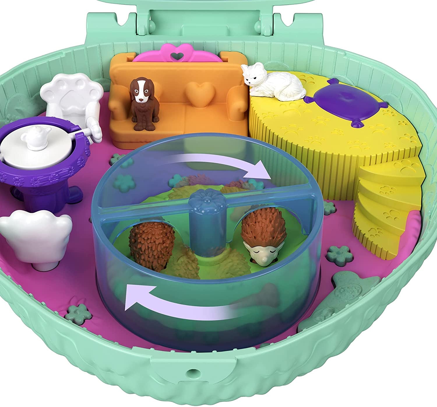 Mattel Polly Pocket Hedgehog Cafe Compact, Cafe & Pet Theme