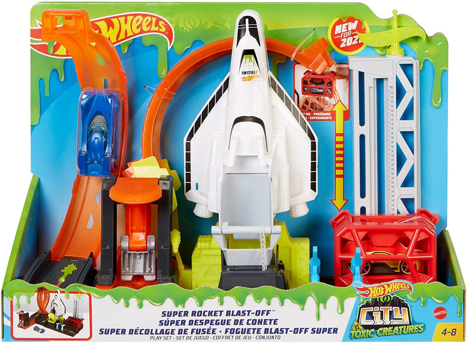 Mattel Hot Wheels Super Rocket Blast Off, Super Space Shuttle Launch Pad Set