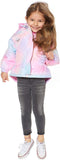 London Fog Girls 12-24 Months Midweight Fleece Line Floral Heart Jacket