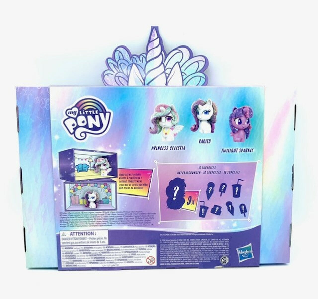 Hasbro My Little Pony Unicorn Party Present with Story Scenes