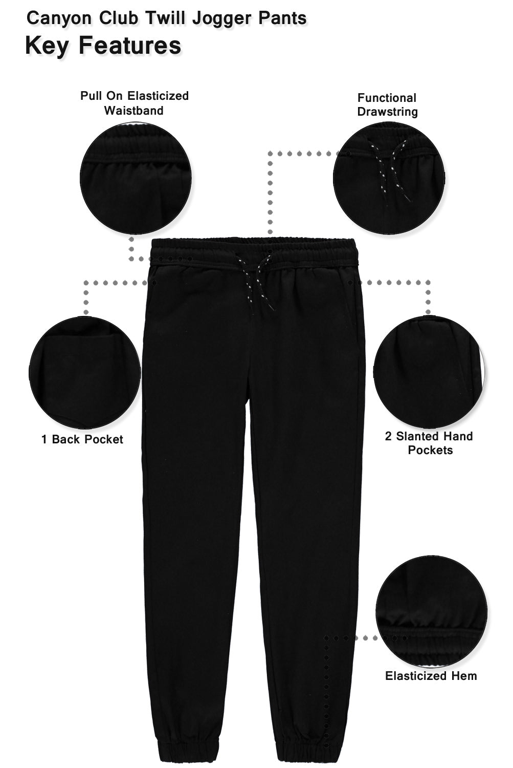 Drawstring sweatpants with Elastic Ankles slant pocket