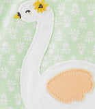 Carters Girls 12-24 Months 1-Piece Swan 100% Snug Fit Cotton Footie PJs