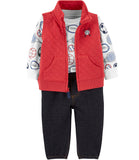 Carters Boys 0-24 Months 3-Piece Sports Little Vest Set