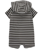 Carters Boys 0-24 Months Striped Hooded Romper