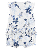 Carters Girls 0-24 Months Floral Snap-Up Romper