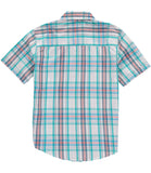 Nautica Boys 8-20 Short Sleeve Plaid Woven Shirt