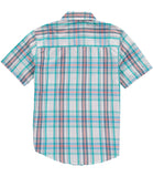 Nautica Boys 8-20 Short Sleeve Plaid Woven Shirt