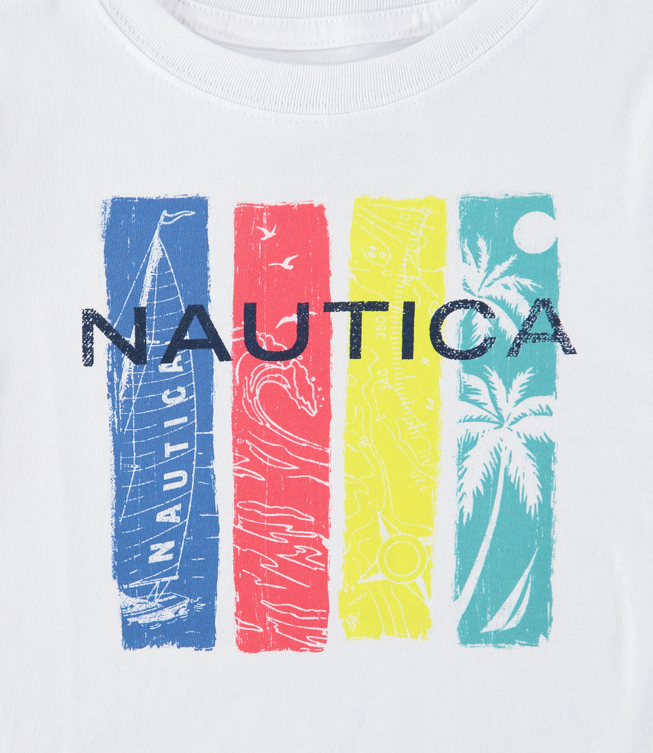 Nautica Boys 4-7 Tropical Logo T-Shirt