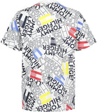Tommy Hilfiger Boys 8-20 Short Sleeve Crew Neck All Over Logo Print T-Shirt