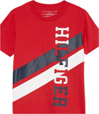 Tommy Hilfiger Boys 4-7 Short Sleeve Logo Rugby Stripe T-Shirt