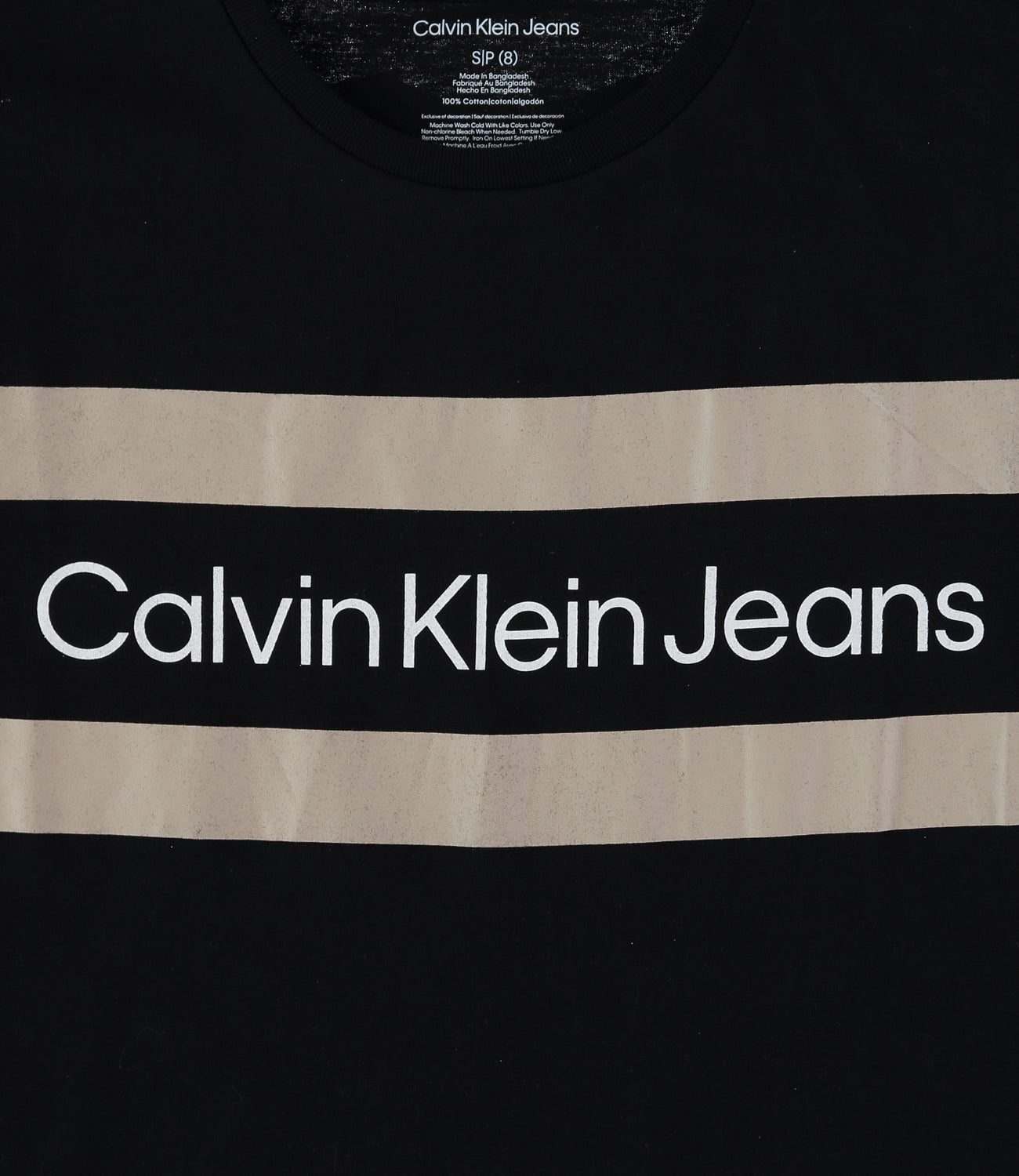 Calvin Klein Boys 8-20 Chest Stripe Logo T-Shirt