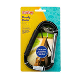 Nuby Large Handy Hook Carabiner Stroller Clip with Textured Soft Grip - Black