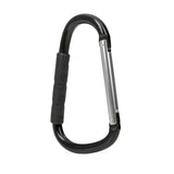 Nuby Large Handy Hook Carabiner Stroller Clip with Textured Soft Grip - Black