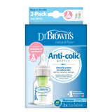 Dr. Browns Natural Flow Options+™ Preemie Baby Bottle, 2 oz/60 ml, 2 PK