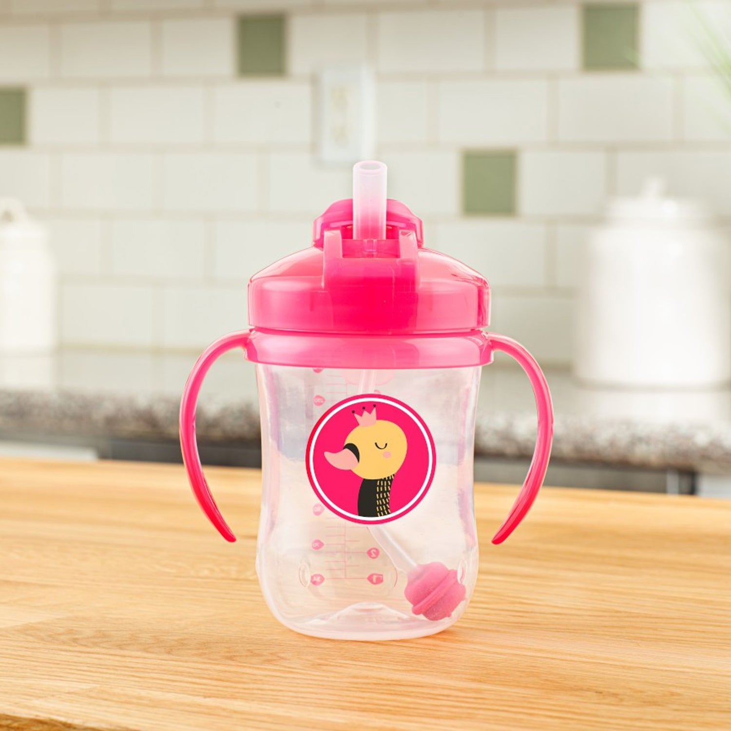 Dr. Brown's Baby's First Straw Cup Sippy Cup with Straw - Pink - 9oz - 6m+