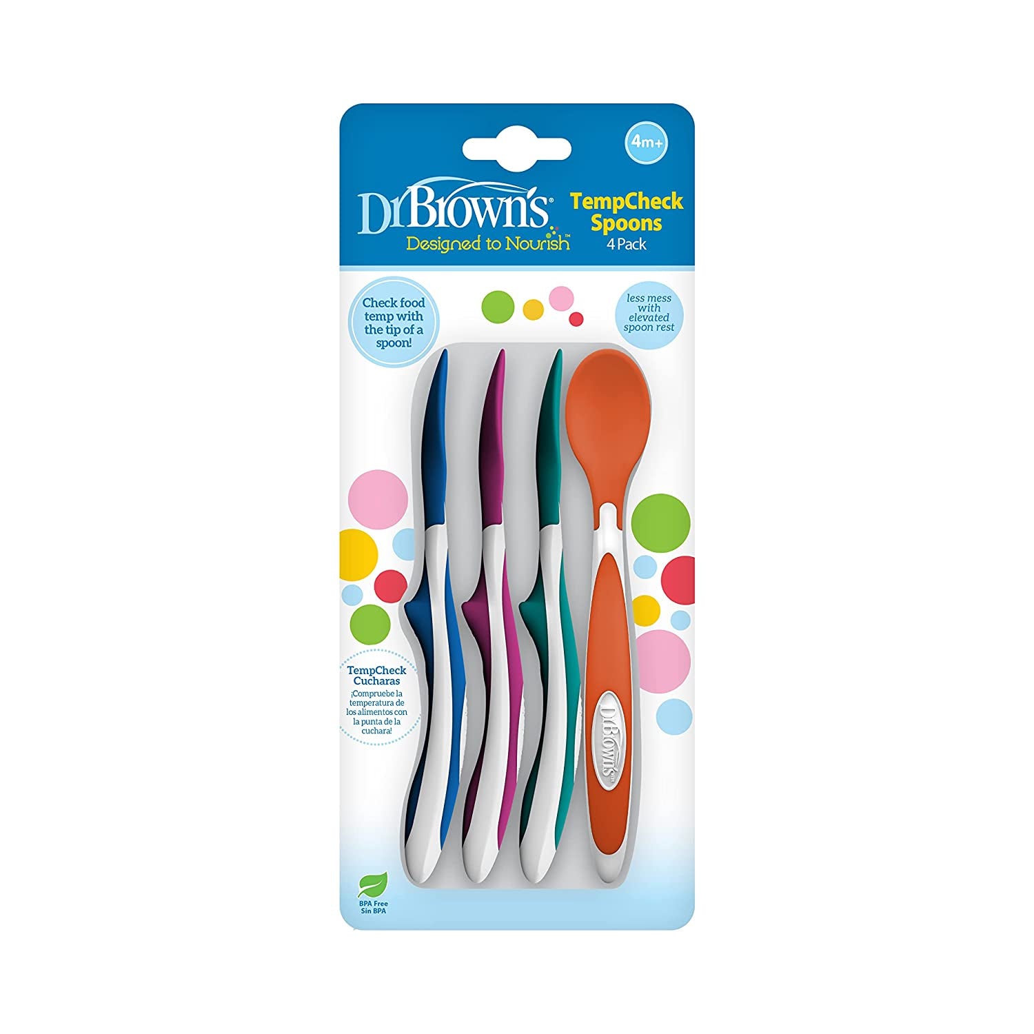 Dr. Browns Designed to Nourish TempCheck Spoons, 4-Pack – S&D Kids