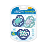 Dr. Browns Advantage Day and Night Time Baby Pacifiers, 6 -18 Month, Blue, 3 Count