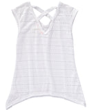 2-Hip Girls 7-16 Eyelet Strap Back Top