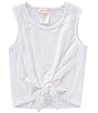 Love Squared Girls 7-16 Ruffle Tie Front Top