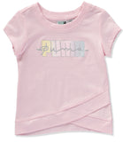 PUMA Girls 2T-4T T-Shirt Mesh Short Set
