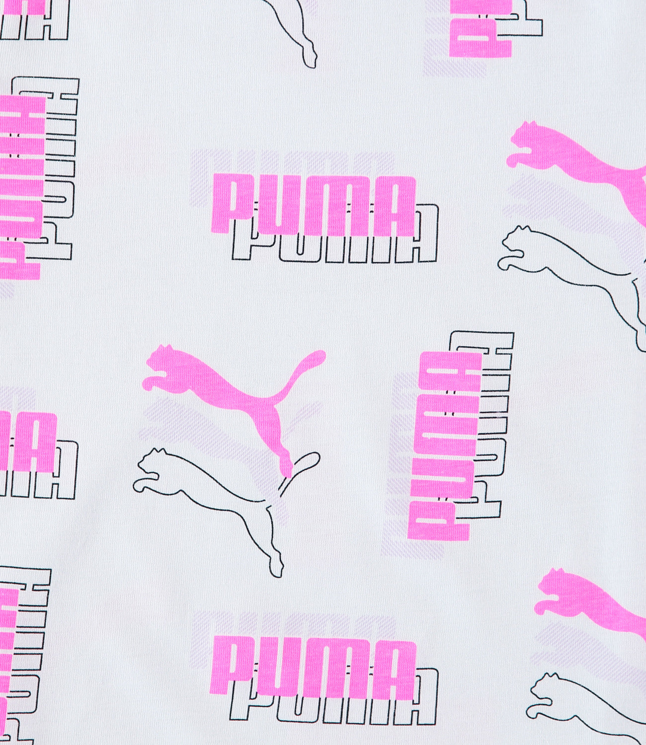 PUMA Girls 4-6X All Over Print Logo T-Shirt