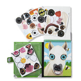 Melissa and Doug Make-a-Face Pets Reusable Sticker Pad - On the Go Travel Activity