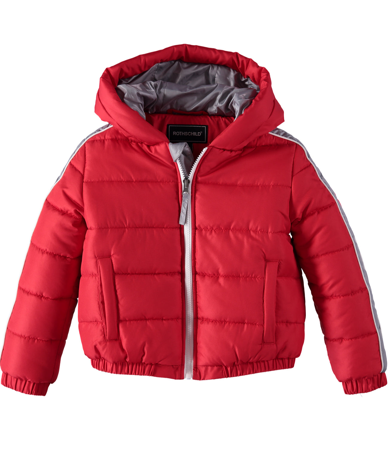 Rothschild Boys 4-7 Panel Puffer Jacket with Matching Hat