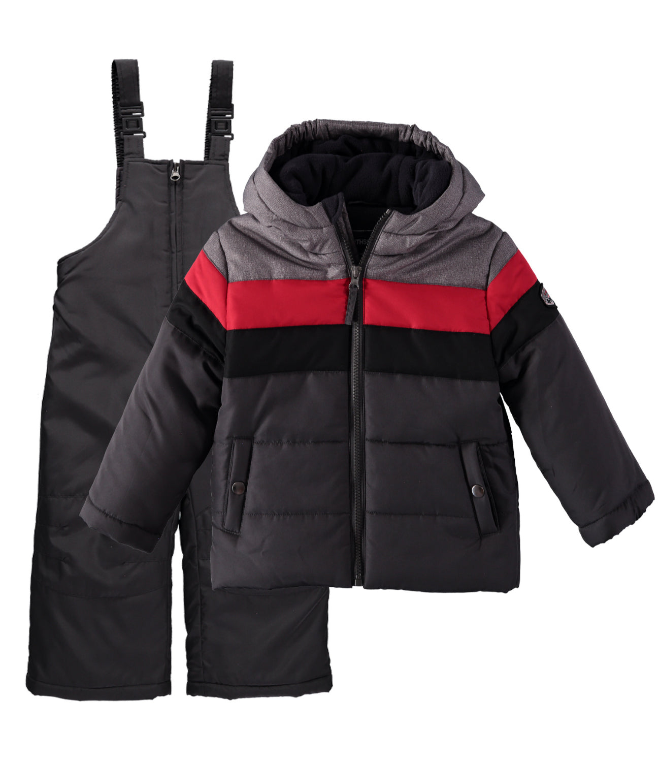 Rothschild Boys 2T-4T Colorblock 2-Piece Snowsuit with Matching Hat