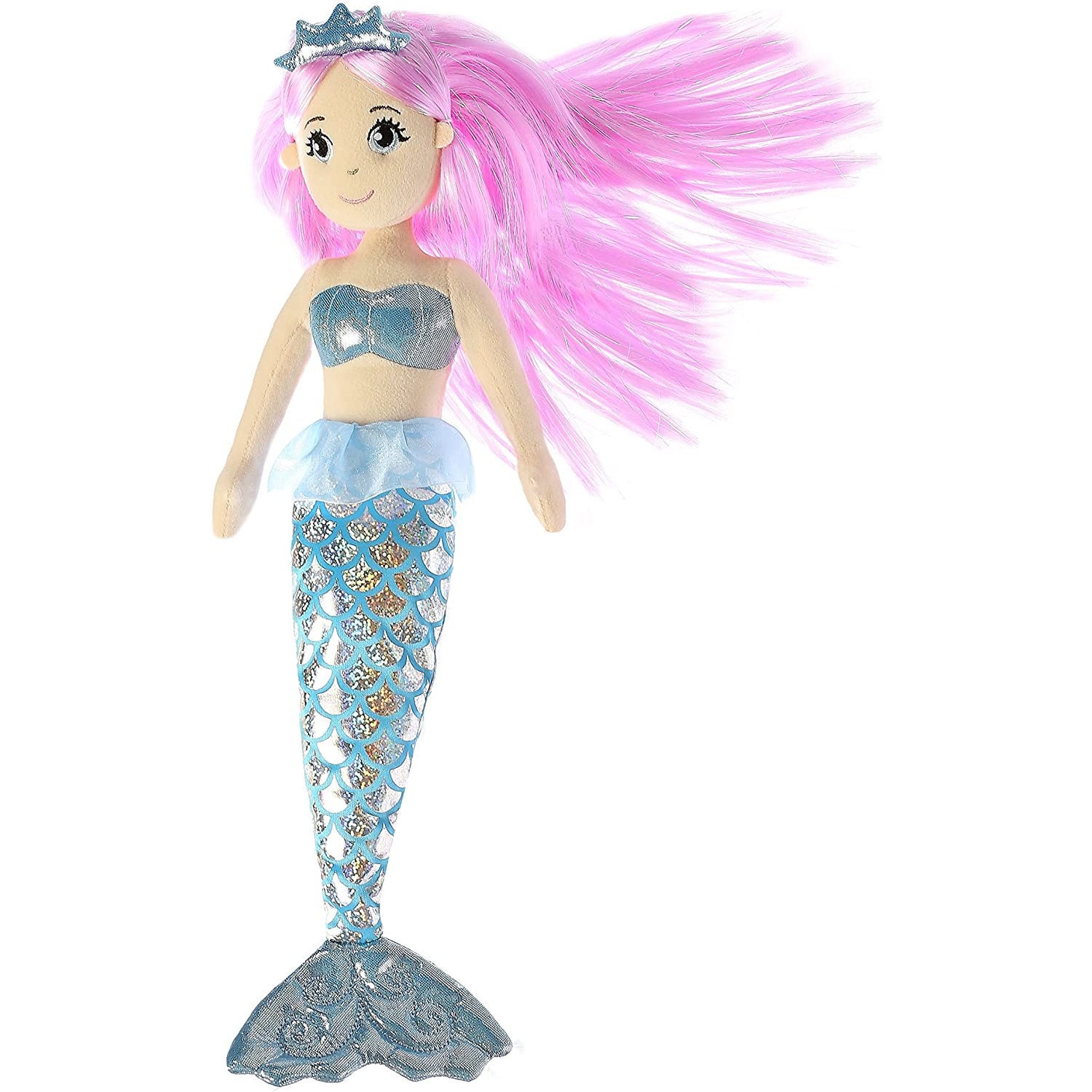 Aurora World Sea Sparkles Crystal Mermaid Plush, 18 inches