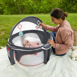 Fisher Price On-The-Go Baby Dome - Pink Pacific Pebble, Portable Infant Play Space, Multicolored