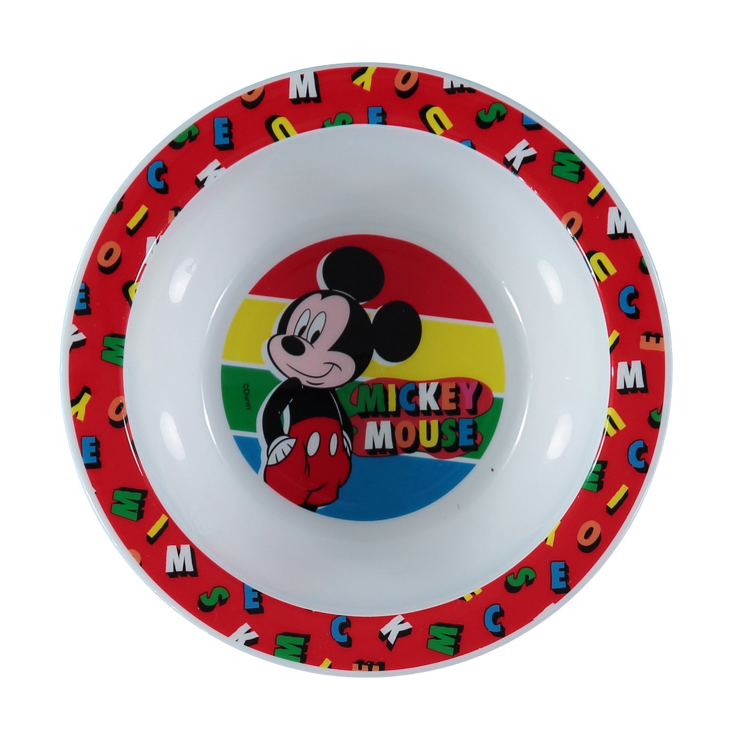 Disney Mickey Mouse Dinnerware 3pc Setting Dinner Plate, Bowl