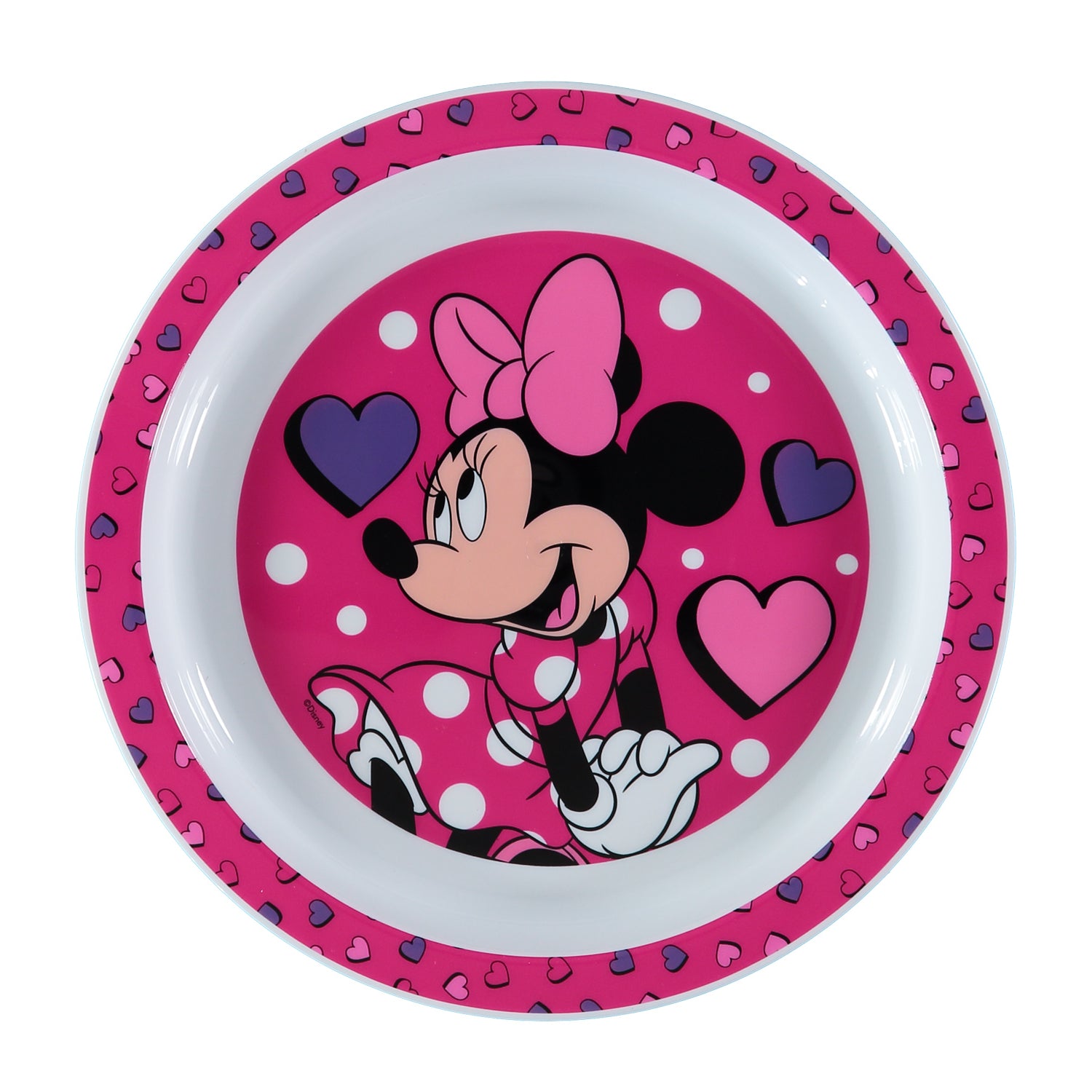 Disney Baby Minnie Mouse 3-Piece Dinner Set: Plate, Bowl and Cup