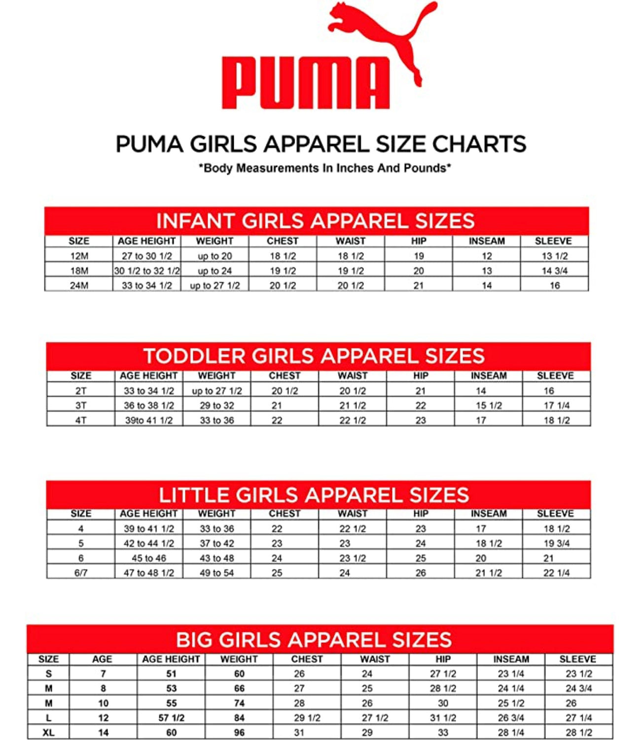 PUMA Girls 4-6X Sport Pack Biker Short