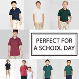 Galaxy Boys 8-20 Short Sleeve Polo School Uniform Shirt