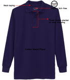 Galaxy Boys 4-7 Long Sleeve Polo School Uniform Shirt