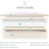 Naturepedic Verse Organic Kids Mattress, Firm Natural Mattress with Quilted Top, Non-Toxic, Twin Siz
