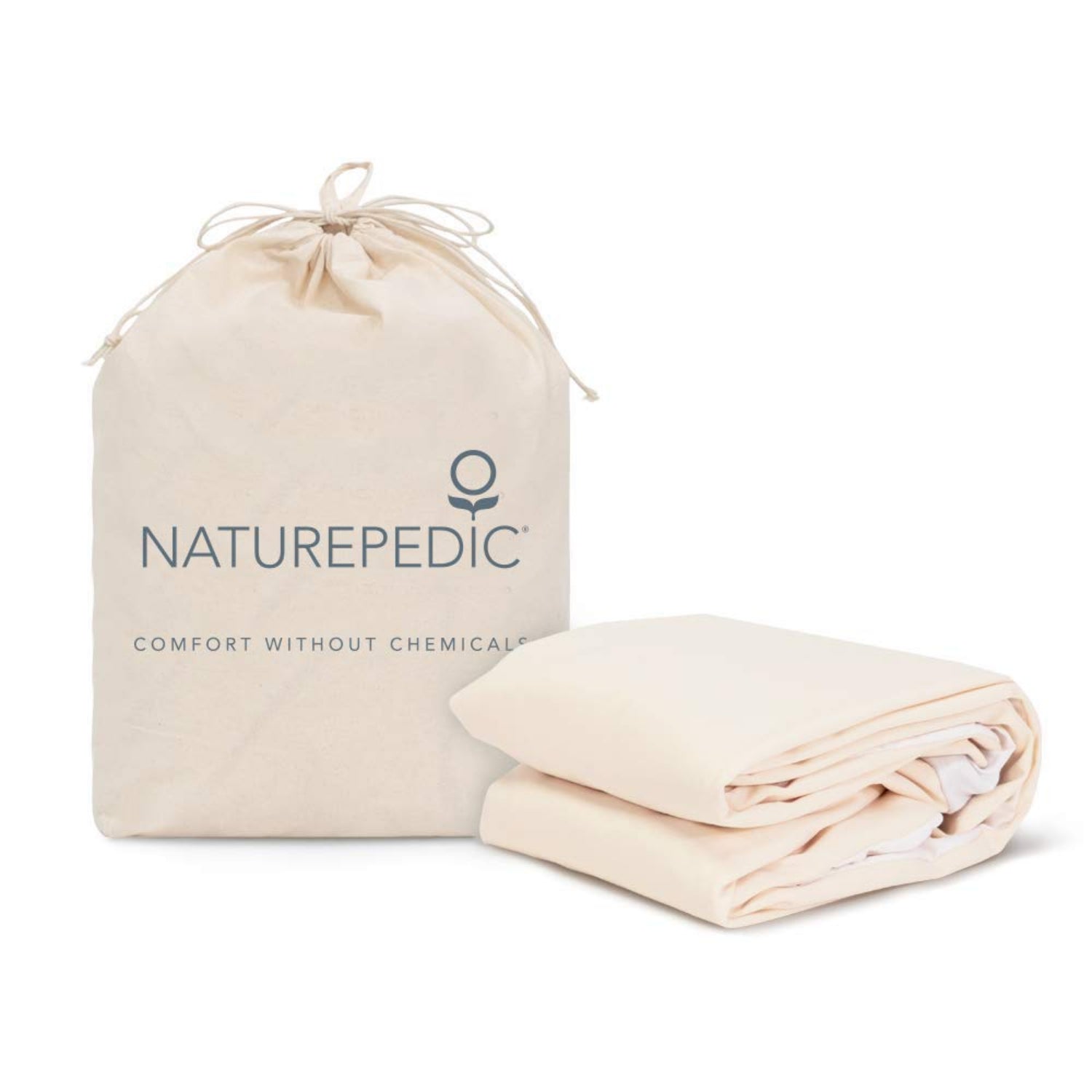 Naturepedic Organic Waterproof Mattress Protector Pad, Fitted Stretch Knit Mattress Cover for 9''-16