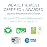 Naturepedic Organic Waterproof Mattress Protector Pad, Fitted Stretch Knit Mattress Cover for 9''-16