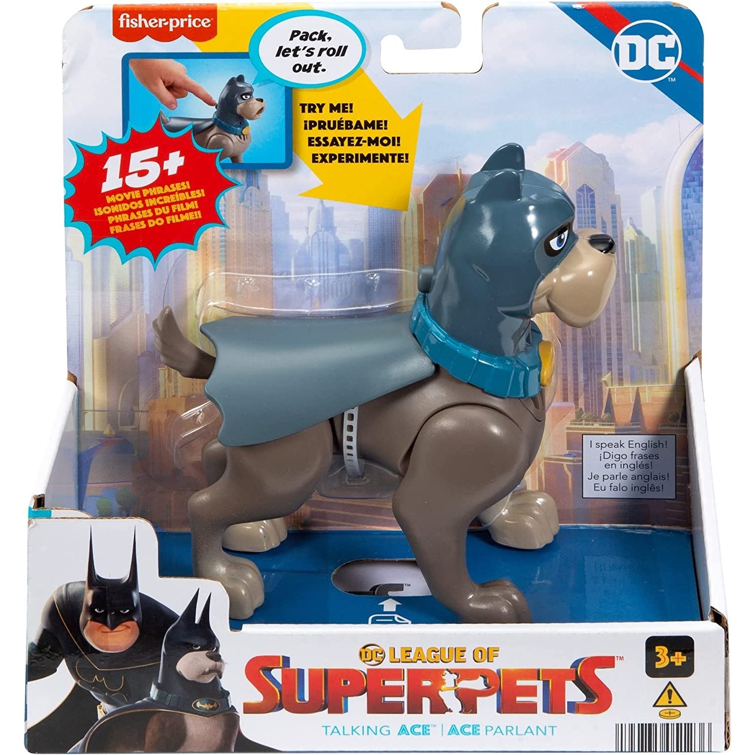 Fisher Price DC League of Super-Pets Talking Ace Figure