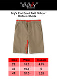 Galaxy Boys 2T-4T Flat Front Twill School Uniform Short
