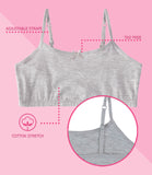 Cyndeelee Girls 7-14 Cotton 10-Pack Bra