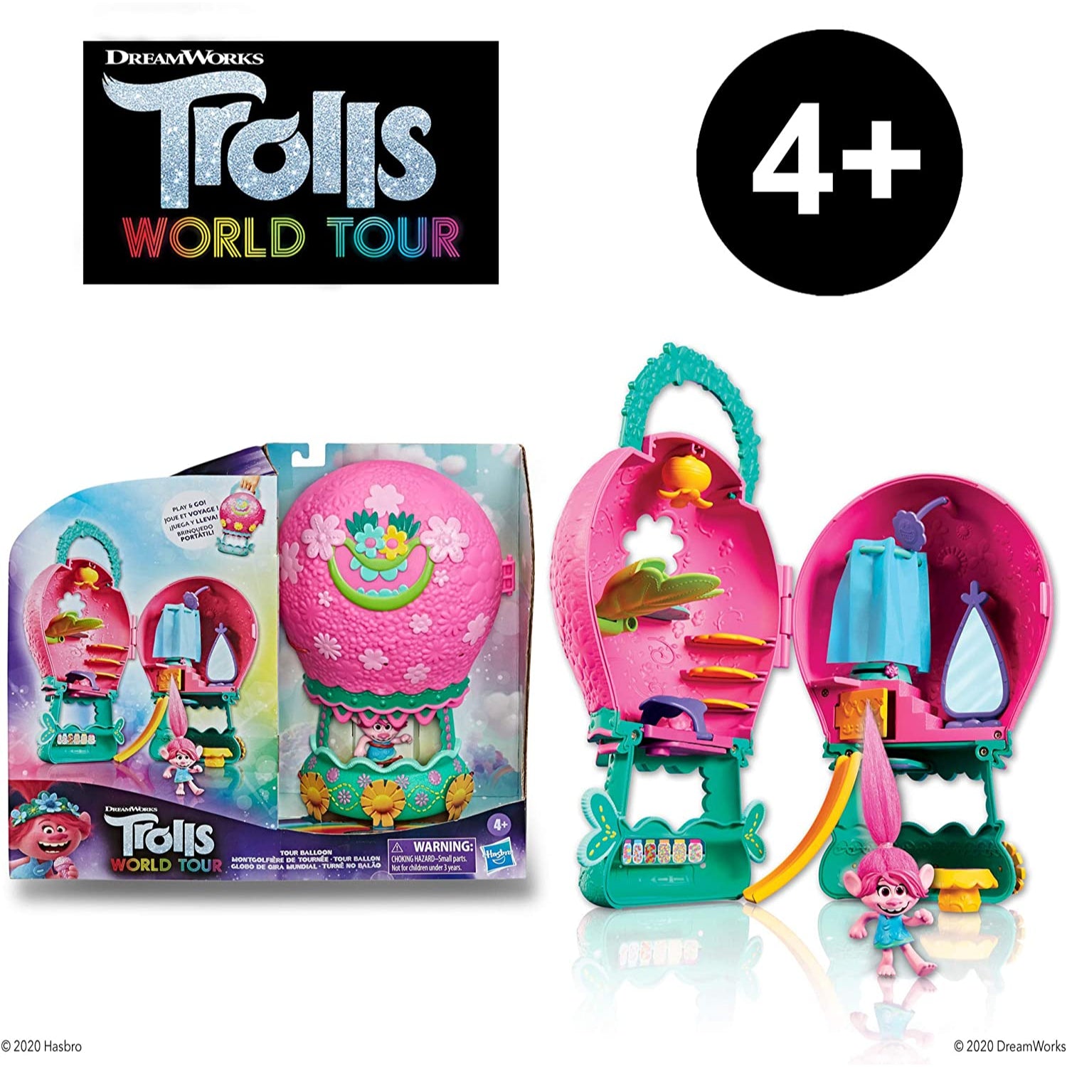 DreamWorks Trolls World Tour Pop-to-Rock Poppy Singing Doll Age 4+ (New)  Hasbro