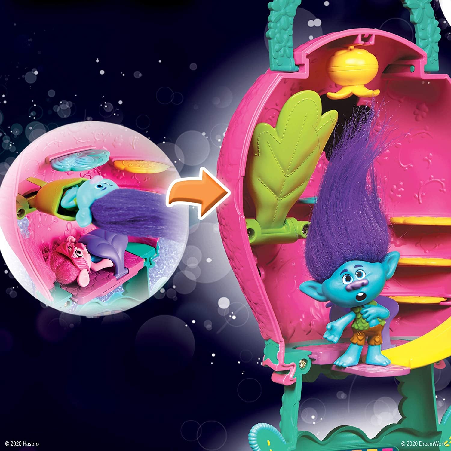DreamWorks Trolls World Tour Pop-to-Rock Poppy Singing Doll Age 4+ Hasbro