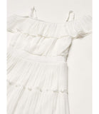 Amy Byer Girls 7-16 Ruffle Tier Maxi Dress with Pineapple Necklace