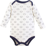 Hudson Baby 3 Pack Long Sleeve Sanp Closure 100% Cotton Bodysuit