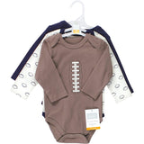 Hudson Baby 3 Pack Long Sleeve Sanp Closure 100% Cotton Bodysuit
