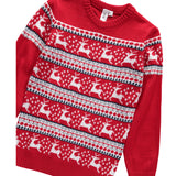 Kimu Boys 2-18 Reindeer Fairisle Sweater