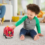 Fisher-Price Little People Fire Truck Toy with Lights and Sounds, 2 Firefighter Figures