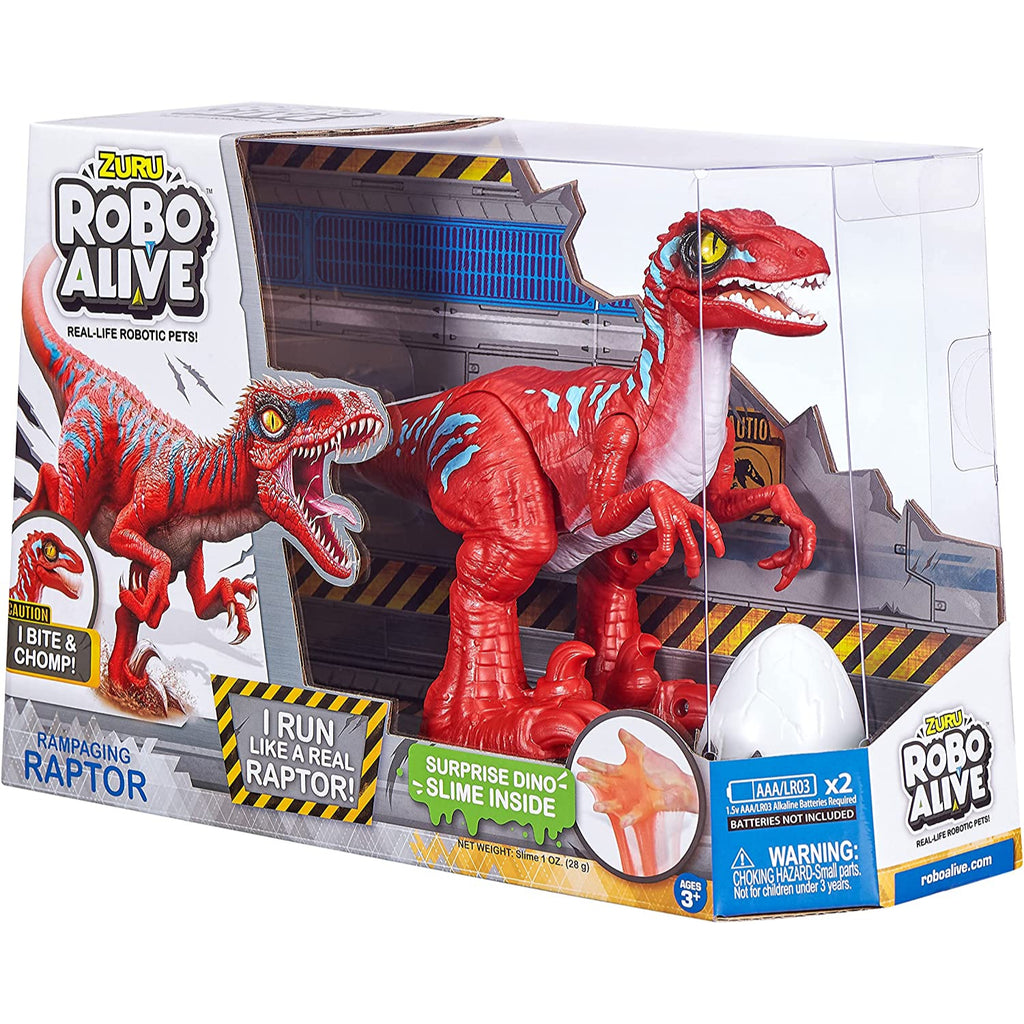 Mt Rampaging Raptor ZURU Robo Alive Rampaging Raptor Dinosaur Toy with Realistic Dinosaur ...