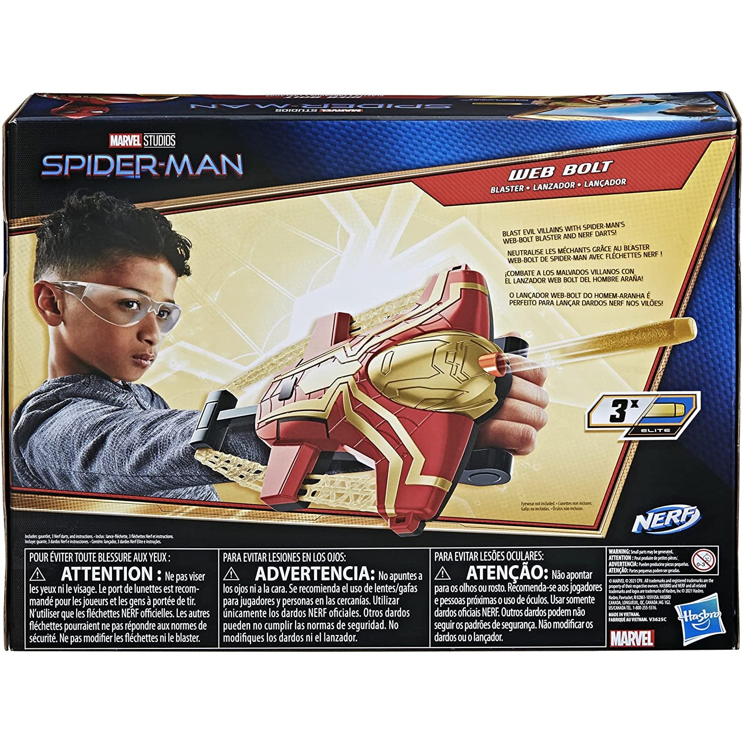 Hasbro Spider-Man Marvel Web Bolt NERF Blaster Toy – S&D Kids